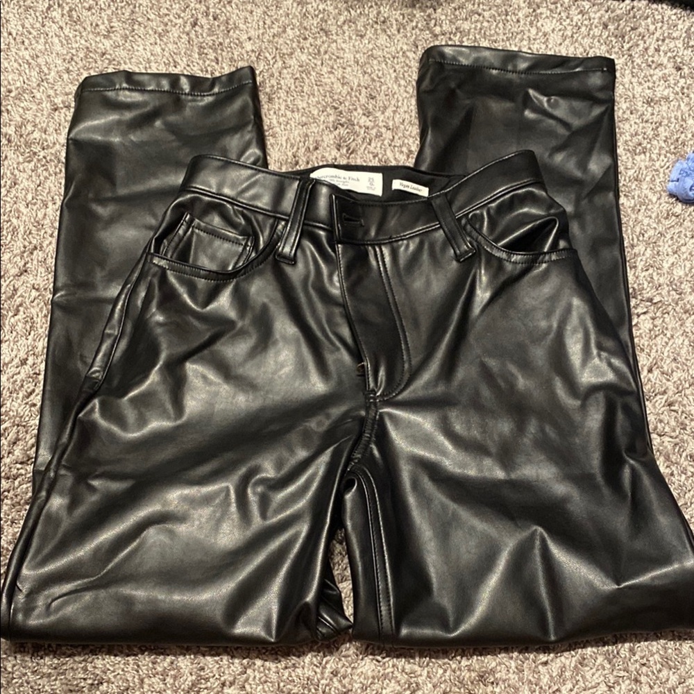 Women’s Black Leather Pants